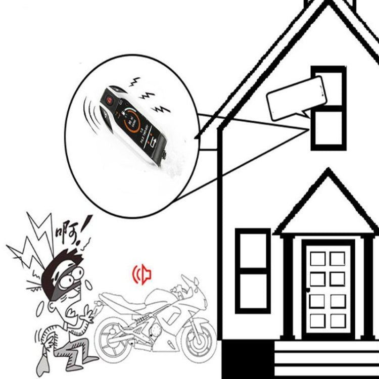 Universal Motorcycle Alarm Bidirectional Anti-theft Device with Induction Remote Control, Anti-theft Device – Waterproof