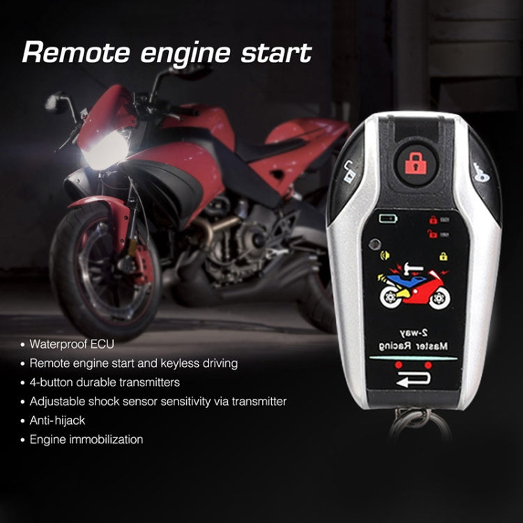 Universal Motorcycle Alarm Bidirectional Anti-theft Device with Induction Remote Control, Anti-theft Device – Waterproof