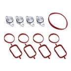 4x22mm Car Swirl Flap Air Intake Aluminum Gasket Remove Repair Kit, 22mm(Silver)