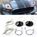 XH-6049 Car Universal Modified Racing Punch-free Aluminum Engine Hood Lock Cover, XH-6049(Black), XH-6049(Gold), XH-6049(Blue), XH-6049(Purple), XH-6049(Red), XH-6049(Silver) XH-6049(Black) Black