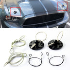 XH-6049 Car Universal Modified Racing Punch-free Aluminum Engine Hood Lock Cover, XH-6049(Black), XH-6049(Gold), XH-6049(Blue), XH-6049(Purple), XH-6049(Red), XH-6049(Silver) XH-6049(Black) Black