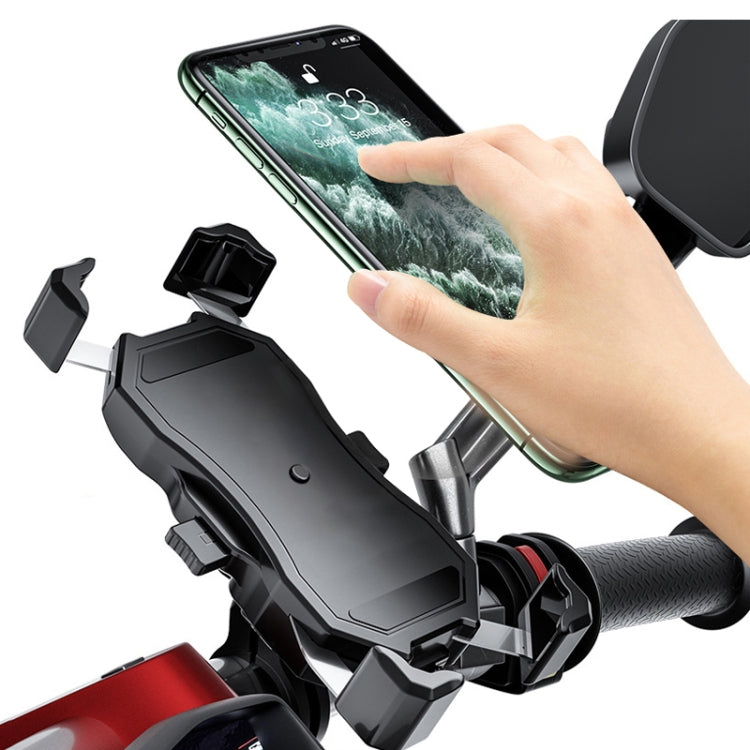 Motorcycle / Bicycle Semi-automatic Contraction Fixing Bracket Phone Holder, Phone Holder Phone Holder
