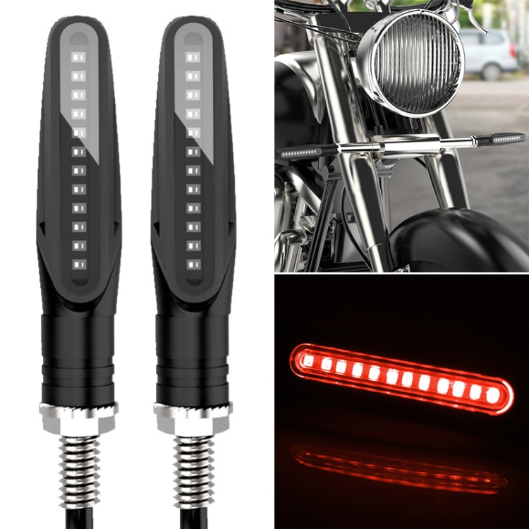 2 PCS D12V / 1W Motorcycle LED Waterproof Side Lights Turn Signal Light, Turn Light (Red Light) Turn Light (Red Light) Red Light