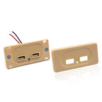 4.8A Short Cable RV Bus Modified Car Charger Dual USB Charger, 4.8A
