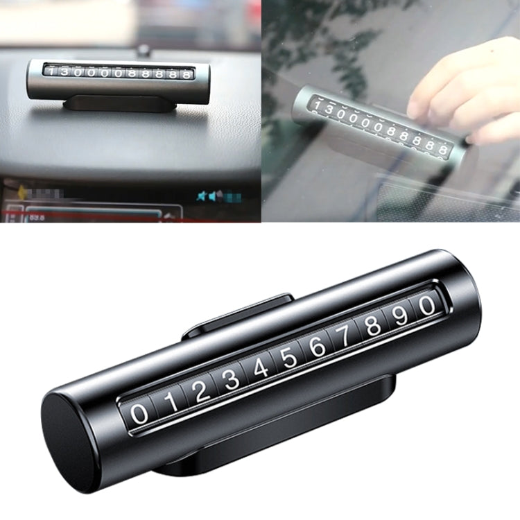 Car Metal Roller Creative Temporary Parking Card Parking Number Card, Metal Roller(Black), Metal Roller(Red), Metal Roller(Silver), Metal Roller (Silver Grey) Metal Roller(Black) Black