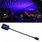 5V 0.1W IPX4 Car Rotating Star Lights Starry Sky Atmosphere Lamp, C-206 (Blue Light), C-206 (Red Light) C-206 (Blue Light) Blue Light