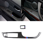 2 in 1 Three Color Carbon Fiber Car Right Driving Lifting Panel Decorative Sticker for BMW E92 2005-2012, For BMW (Right Driving) For BMW (Right Driving)