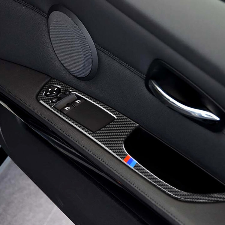 2 in 1 Three Color Carbon Fiber Car Right Driving Lifting Panel Decorative Sticker for BMW E92 2005-2012, For BMW (Right Driving)
