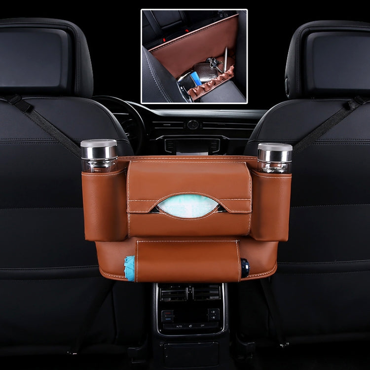 Car Front Seat Hanging Bag Paper Towel / Water Cup Storage Bag, Paper Towel / Water Cup (Red), Paper Towel / Water Cup (Wine Red), Paper Towel / Water Cup (Brown), Paper Towel / Water Cup (Black), Paper Towel / Water Cup, Paper Towel / Water Cup... Paper Towel Water Cup (Brown) Brown