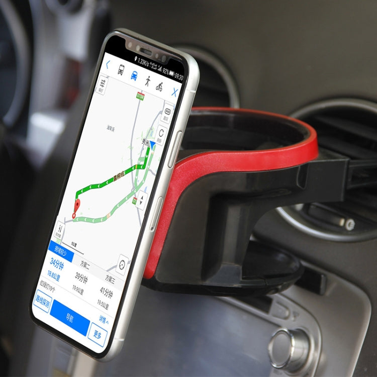 2 in 1 Car Air Outlet Magnetic Mount Beverage Cup Stand Phone Holder, 2 in 1 Phone Holder, 2 in 1 Phone Holder(Red) – Magnetic