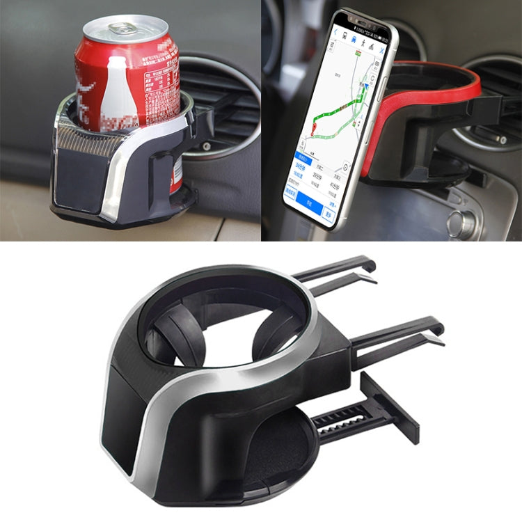 2 in 1 Car Air Outlet Magnetic Mount Beverage Cup Stand Phone Holder, 2 in 1 Phone Holder, 2 in 1 Phone Holder(Red) – Magnetic 2 in 1 Phone Holder Silver