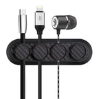 Car Carbon Fiber Magnetic Clamp Cable Storage Box Creative Desktop Hub Organizer, Desktop Hub Organizer