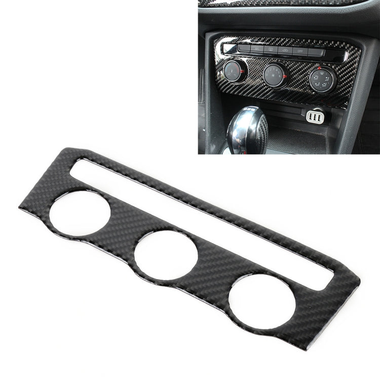 Car Carbon Fiber Air Conditioning Panel Decorative Sticker for Volkswagen Tiguan L 2019-2021, Low Configuration, Air Conditioning Panel, Low Configuration Air Conditioning Panel, Low Configuration