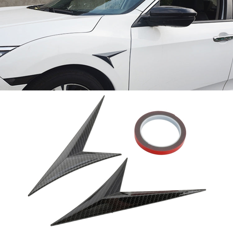 Modified Fender Side Wing Sticker Blade Side Shark Gill Car Body Decorative Sticker for Honda 10th Generation Civic, Carbon Fiber, Carbon Fiber Carbon Fiber