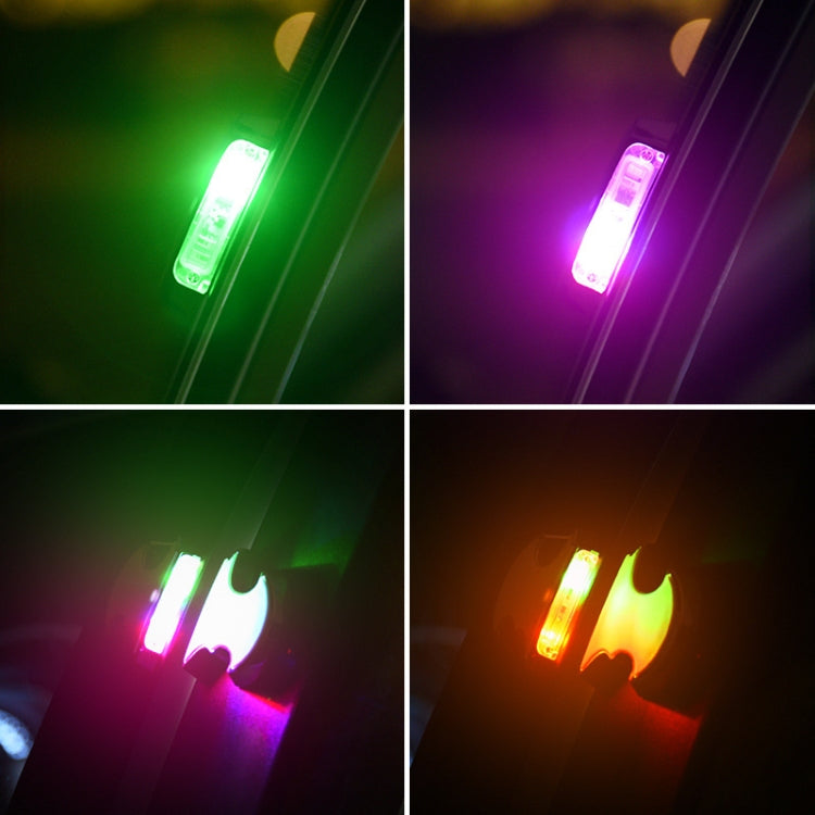 2 PCS Car LED Door Warning Lights Anti-collision Door Opening Lamp Flashing Lights, Door Warning Lights (Silver) – Magnetic