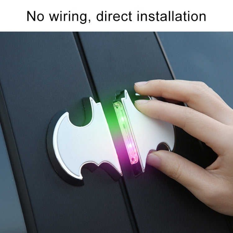 2 PCS Car LED Door Warning Lights Anti-collision Door Opening Lamp Flashing Lights, Door Warning Lights (Silver) – Magnetic