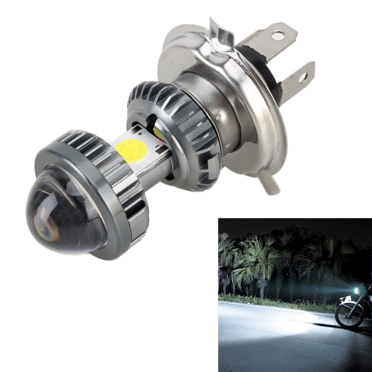 H4 DC9-18V / 4.7W (H)2.2W(L) / 6000K / 500LM Motorcycle LED Headlight with COB Lamp Beads, H4 H4