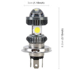H4 DC9-18V / 4.7W (H)2.2W(L) / 6000K / 500LM Motorcycle LED Headlight with COB Lamp Beads, H4