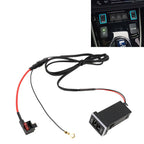 Car QC3.0 Fast Charge USB Interface Modification Charger for Toyota, Fuse to Take Power, Fuse (Ice Blue Light) – TPU Fuse (Ice Blue Light) Ice Blue Light