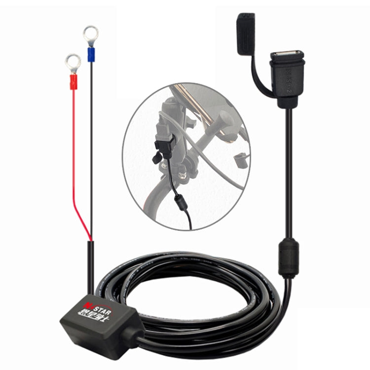 Quick Charging Waterproof Motorcycle USB Phone Charger Adapter, Cable Length: 2.27m, USB Phone Charger Adapter USB Phone Charger Adapter