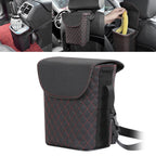Car Back Seat Hook Garbage Can Car Storage Box Black