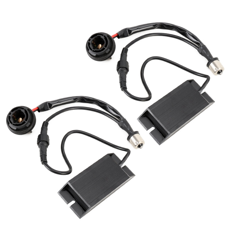2 PCS 1156 / BAU15S DC12V 50W 6 Ohms Turn Signal / Reversing Light / Brake Light Split Dual Resistance Decoder, 1156 / BAU15S 1156 BAU15S