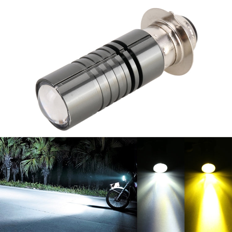 PX15D DC12V / 6.2W Motorcycles Headlights Yellow + White