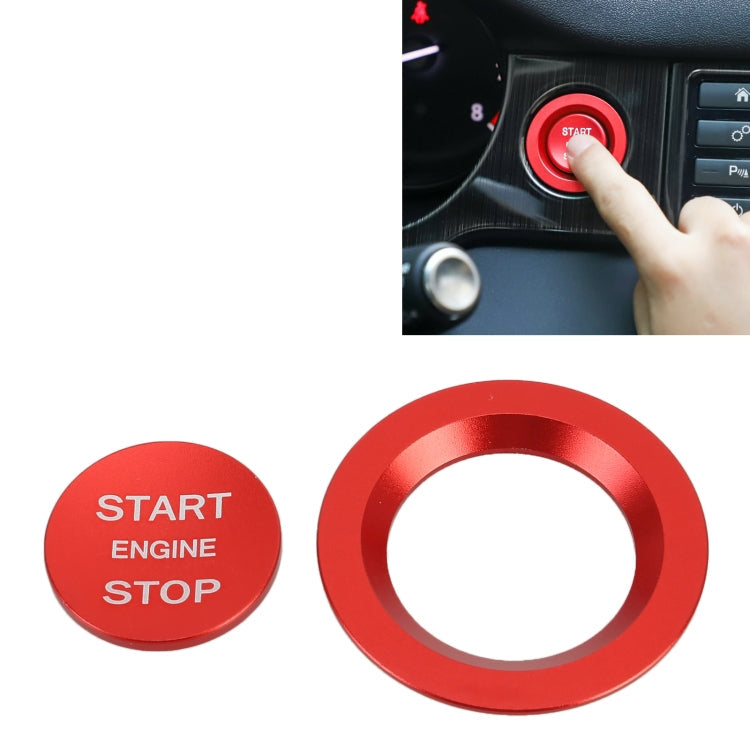 Car Engine Start Key Push Button Ring Trim Metal Sticker Decoration for Land Rover/Jaguar – Durable Build, Easy to Use, For Land Rover/Jaguar For Land Rover Jaguar Red