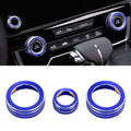 3 PCS Car Metal Air Conditioner Knob Case for Honda CR-V 2017, For Honda CR-V 2017 (Blue), For Honda CR-V 2017 (Red) For Honda CR-V 2017 (Blue) Blue
