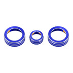 3 PCS Car Metal Air Conditioner Knob Case for Honda CR-V 2017, For Honda CR-V 2017 (Blue), For Honda CR-V 2017 (Red)