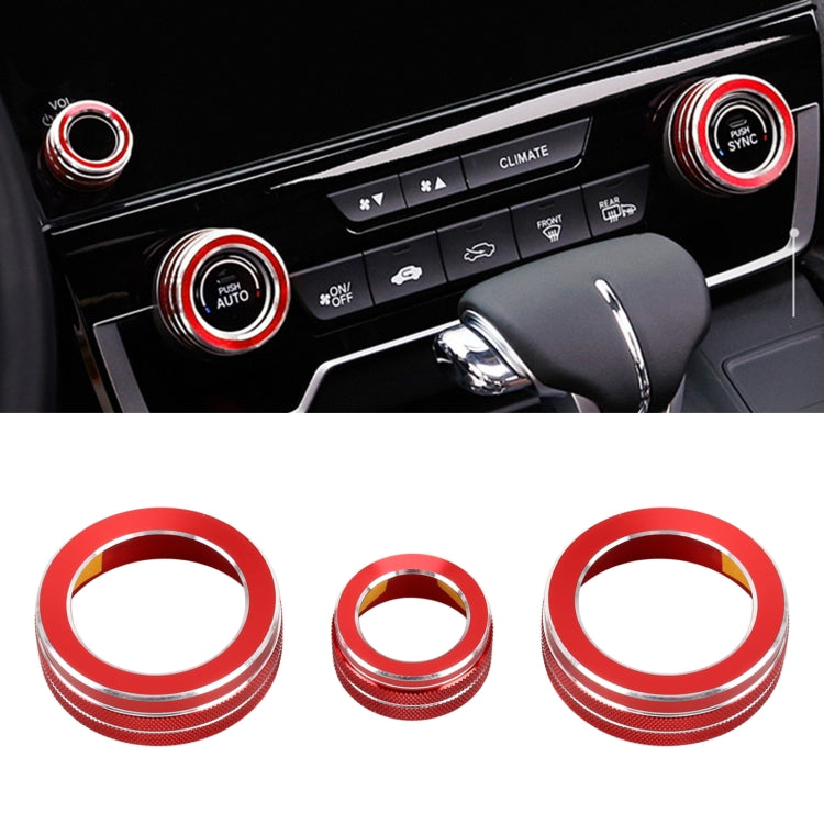 3 PCS Car Metal Air Conditioner Knob Case for Honda CR-V 2017 – Durable Build, Easy to Use, For Honda CR-V 2017 (Blue), For Honda CR-V 2017 (Red) For Honda CR-V 2017 (Red) Red
