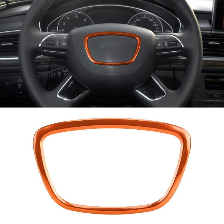 Car Auto Steering Wheel Ring Cover Trim Sticker Decoration for Audi – Durable Build, Easy to Use Orange
