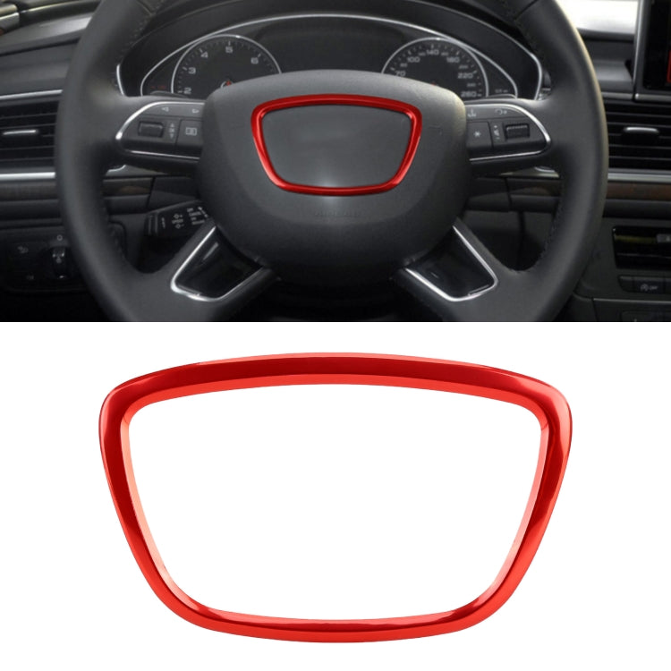 Car Auto Steering Wheel Ring Cover Trim Sticker Decoration for Audi – Durable Build, Easy to Use Red
