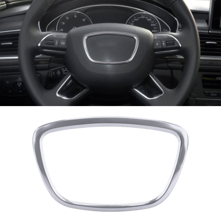 Car Auto Steering Wheel Ring Cover Trim Sticker Decoration for Audi Silver