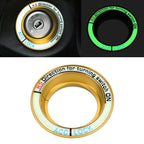 For Ford Fluorescent Aluminum Alloy Ignition Key Ring, Inside Diameter: 3.2cm, For Ford (Black), For Ford (Gold), For Ford (Red), For Ford (Silver), For Ford (Sky Blue)