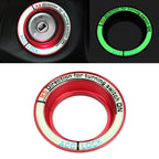 For Ford Fluorescent Aluminum Alloy Ignition Key Ring, Inside Diameter: 3.2cm, For Ford (Black), For Ford (Gold), For Ford (Red), For Ford (Silver), For Ford (Sky Blue)