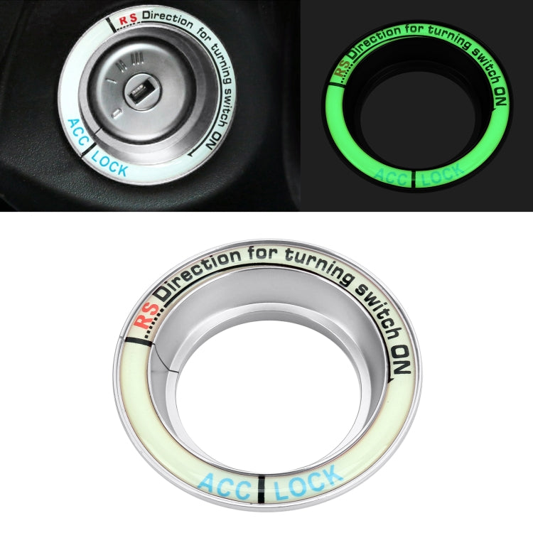 For Ford Fluorescent Aluminum Alloy Ignition Key Ring, Inside Diameter: 3.2cm, For Ford (Black), For Ford (Gold), For Ford (Red), For Ford (Silver), For Ford (Sky Blue)