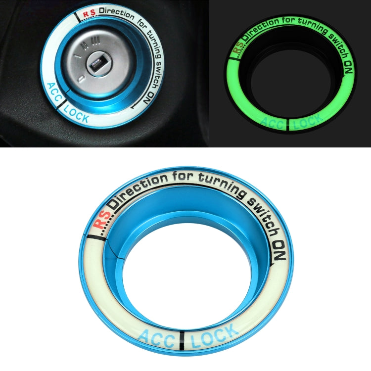 For Ford Fluorescent Aluminum Alloy Ignition Key Ring, Inside Diameter: 3.2cm, For Ford (Black), For Ford (Gold), For Ford (Red), For Ford (Silver), For Ford (Sky Blue)