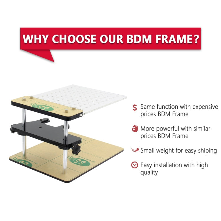 Car LED BDM Frame Holder BDM ECU Brush Test Stand with 4 Probe Pens, US Plug, BDM ECU Brush Test Stand – Durable Build, Easy to Use