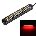 105mm DC12-24V / 1.6W Motorcycle LED Dynamic Blinker Side Lights Flowing Water Brake Lamp Turn Signal Light, Cable Length: 1m, 105mm 105mm
