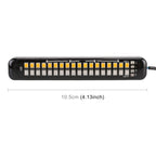 105mm DC12-24V / 1.6W Motorcycle LED Dynamic Blinker Side Lights Flowing Water Brake Lamp Turn Signal Light, Cable Length: 1m, 105mm