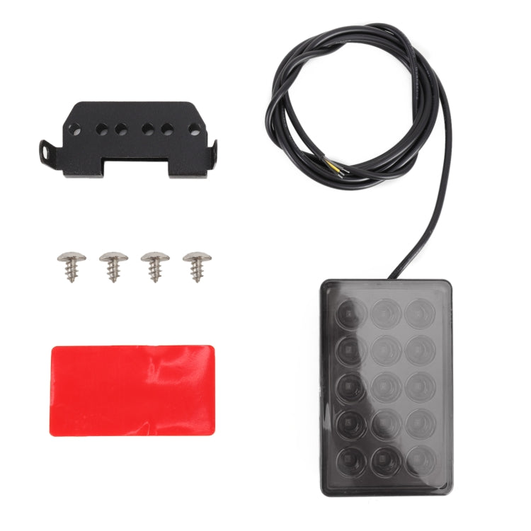 DC12V 1W Car Square Highlight Brake Lights Reversing Light with 15LEDs SMD-3528, Square (Black), Square (Red), Square (Transparent) – Durable Build, Easy to Use
