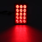 DC12V 1W Car Square Highlight Brake Lights Reversing Light with 15LEDs SMD-3528, Square (Black), Square (Red), Square (Transparent) – Durable Build, Easy to Use