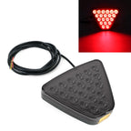 DC12V 1W Car Triangle Highlight Brake Lights Reversing Light with 20LEDs SMD-3528, Triangle (Transparent), Triangle (Black), Triangle (Red)