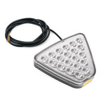 DC12V 1W Car Triangle Highlight Brake Lights Reversing Light with 20LEDs SMD-3528, Triangle (Transparent), Triangle (Black), Triangle (Red)