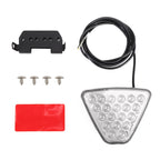DC12V 1W Car Triangle Highlight Brake Lights Reversing Light with 20LEDs SMD-3528, Triangle (Transparent), Triangle (Black), Triangle (Red)