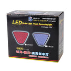 DC12V 1W Car Triangle Highlight Brake Lights Reversing Light with 20LEDs SMD-3528, Triangle (Transparent), Triangle (Black), Triangle (Red)