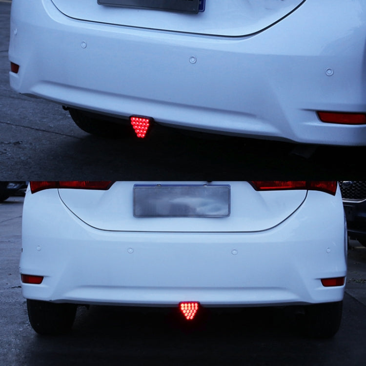 DC12V 1W Car Triangle Highlight Brake Lights Reversing Light with 20LEDs SMD-3528, Triangle (Transparent), Triangle (Black), Triangle (Red)