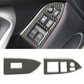 Car Carbon Fiber Window Glass Lifting Panel Decorative Sticker for Subaru BRZ / Toyota 86 2013-2017, Left Drive, Lifting Panel, Left Drive Lifting Panel, Left Drive Black