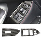 Car Carbon Fiber Window Glass Lifting Panel Decorative Sticker for Subaru BRZ / Toyota 86 2013-2017, Left Drive, Lifting Panel, Left Drive Lifting Panel, Left Drive Black